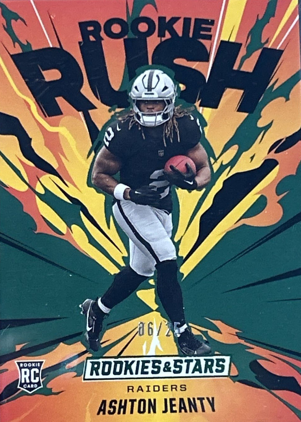 Ashton Jeanty 2025 Rookies & Stars #1 Rookie Rush - Green /25 Price ...