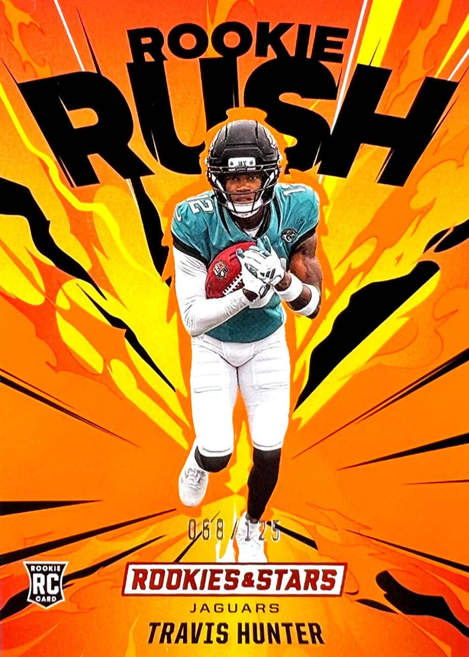 Travis Hunter 2025 Rookies & Stars #10 Rookie Rush - Orange /125 Price ...