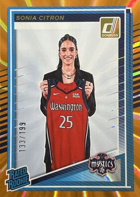 2025 Donruss WNBA #87 Rated Rookies - Orange Laser /199