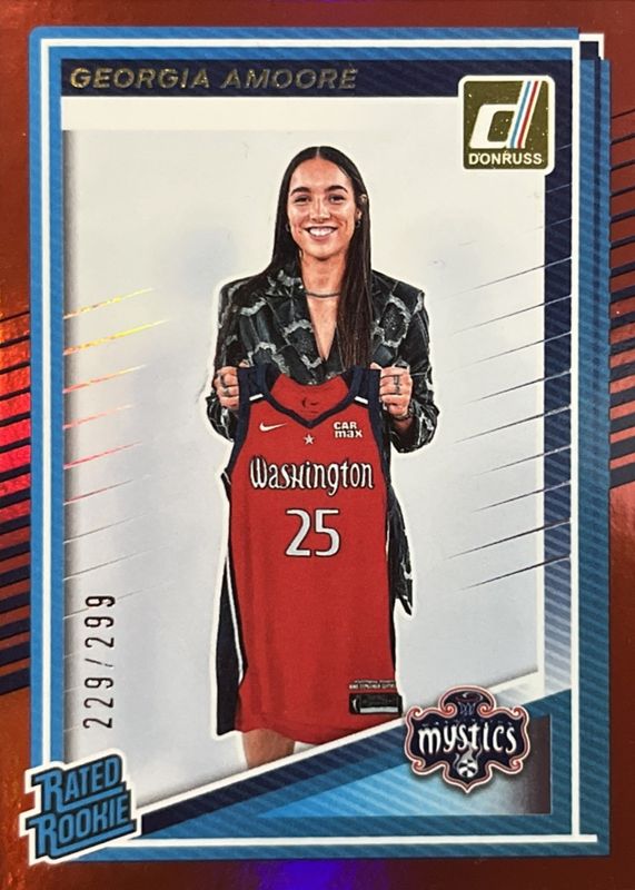 2025 Donruss WNBA #96 Rated Rookies - Red Holo /299