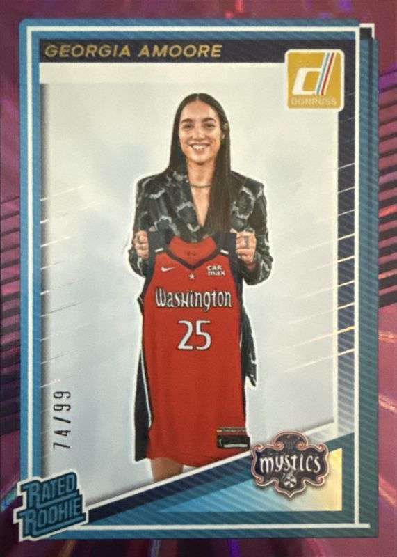 2025 Donruss WNBA #96 Rated Rookies - Purple Laser /99