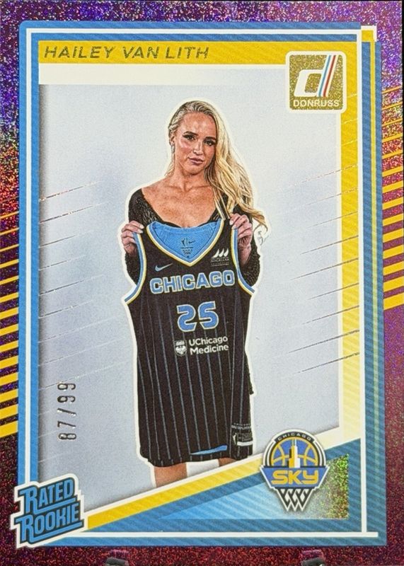 2025 Donruss WNBA #88 Rated Rookies - Purple Shimmer /99
