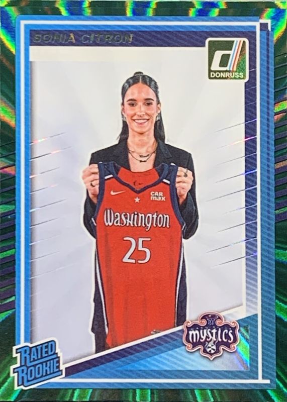 2025 Donruss WNBA #87 Rated Rookies - Green Laser