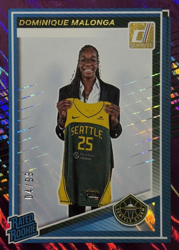 2025 Donruss WNBA #89 Rated Rookies - Purple Lava /99