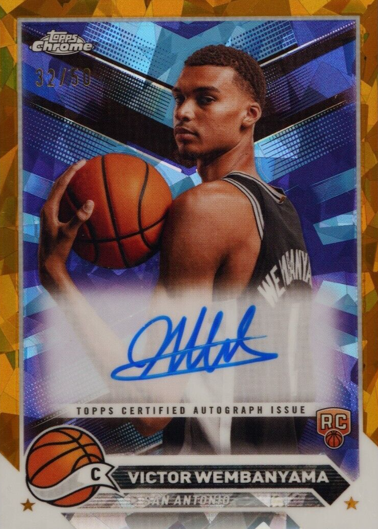 Victor Wembanyama 2023 Topps Chrome Sapphire Edition #CG-VW Autographs