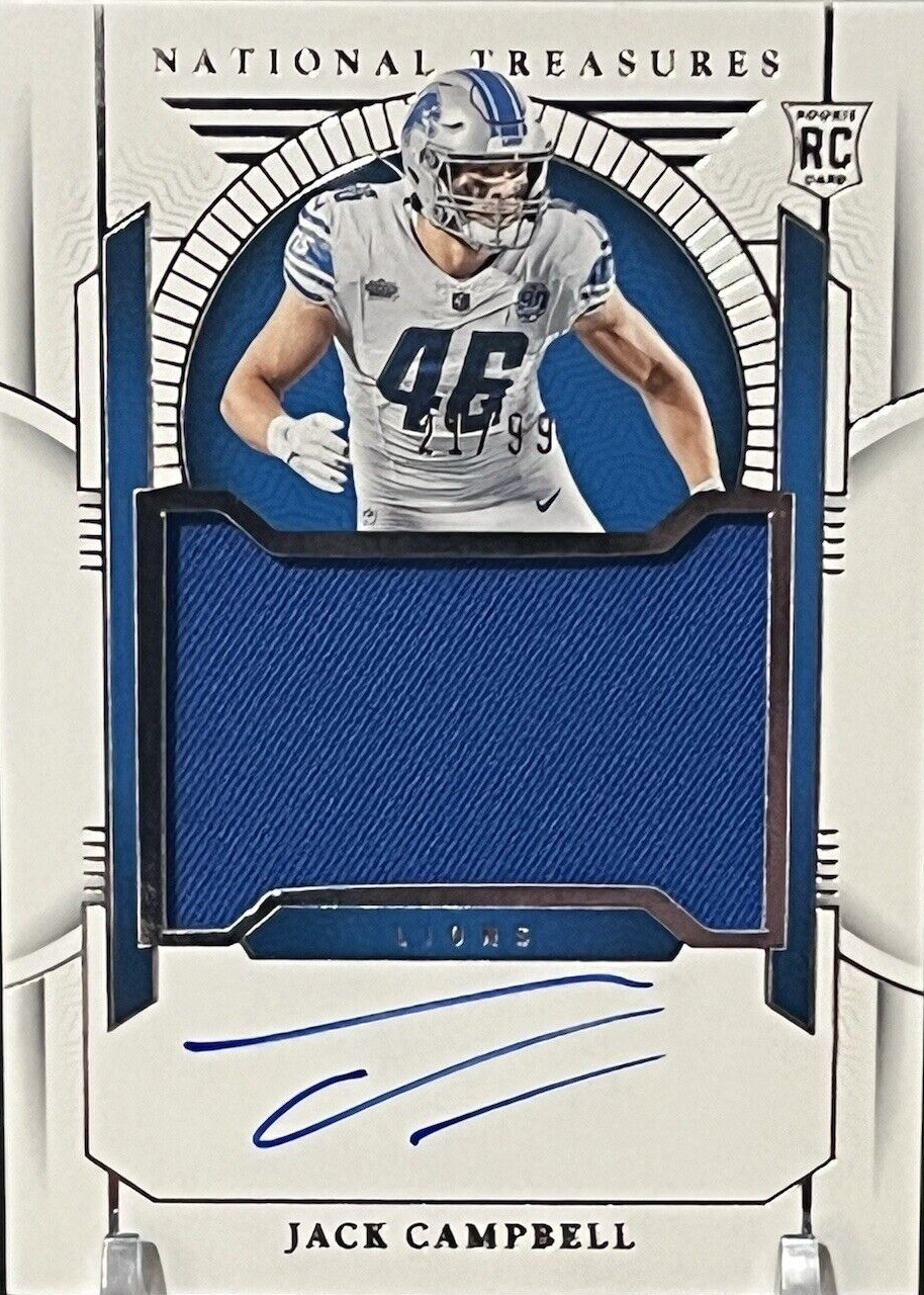 Jack Campbell 2023 National Treasures #166 Rookie Patch Auto /99