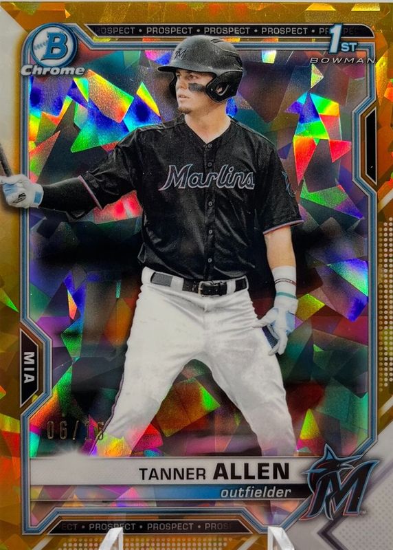 2021 Bowman Draft Sapphire Edition #BDC-165 Chrome - Gold /15 (1st)