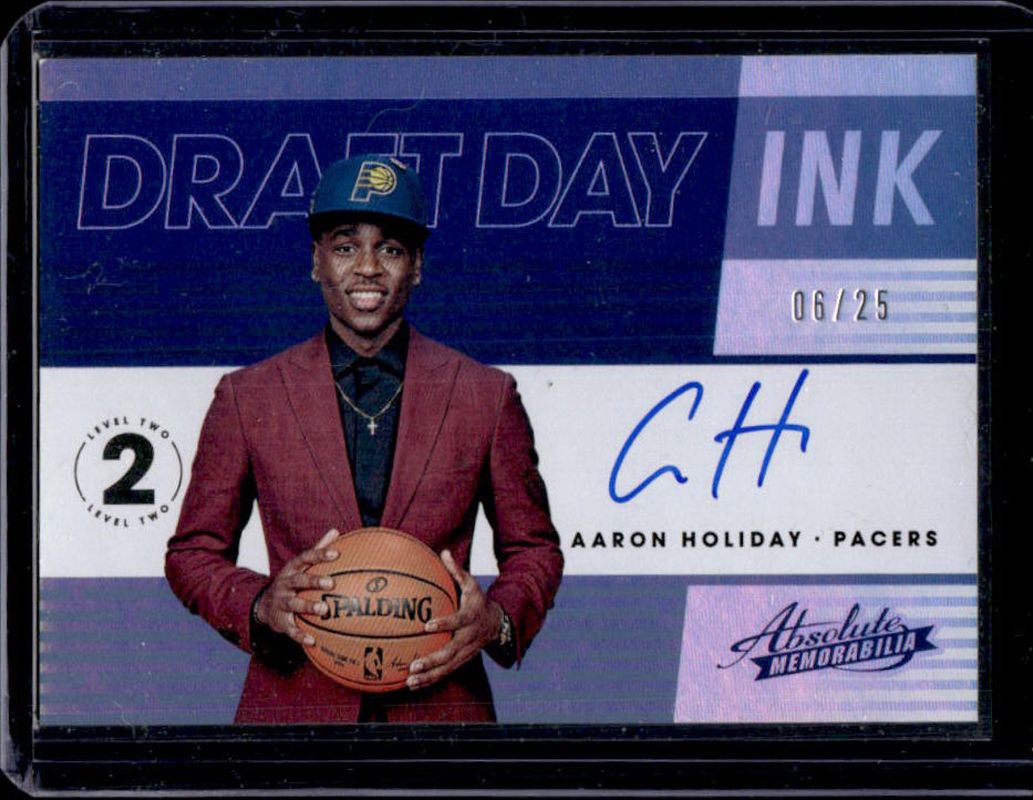 2018 Absolute Memorabilia #DD-AHD Draft Day Ink Level 2 /25