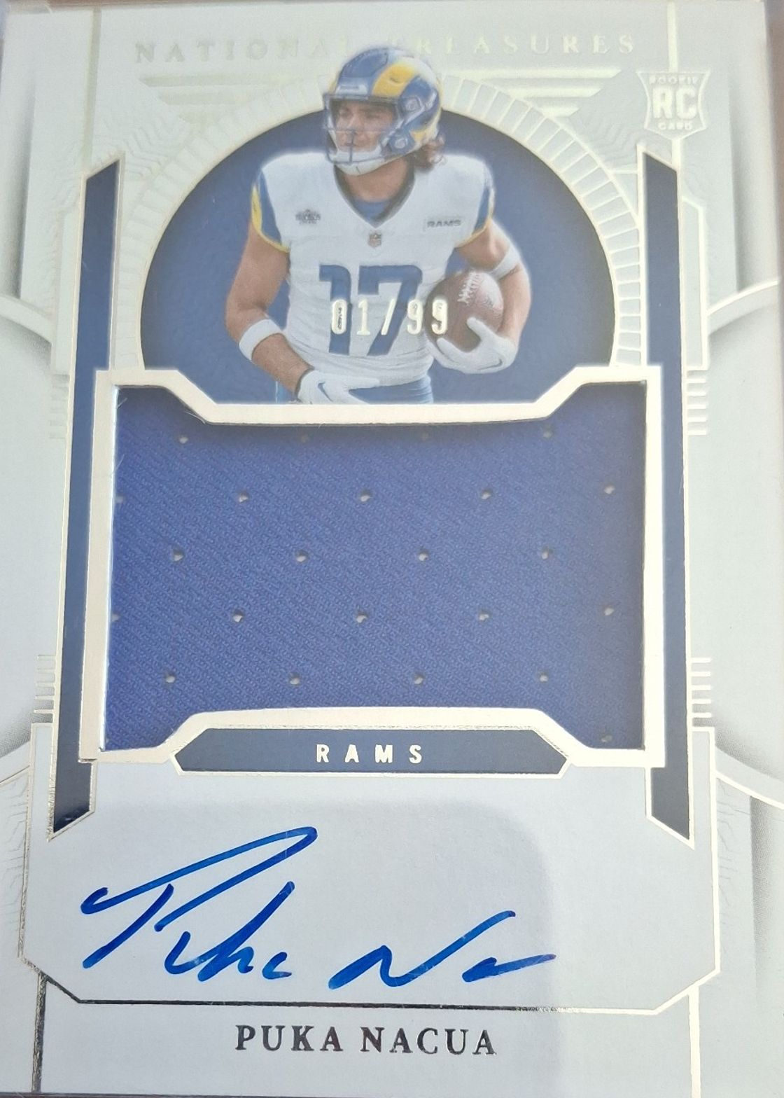 Puka Nacua 2023 National Treasures #183 Rookie Patch Auto /99