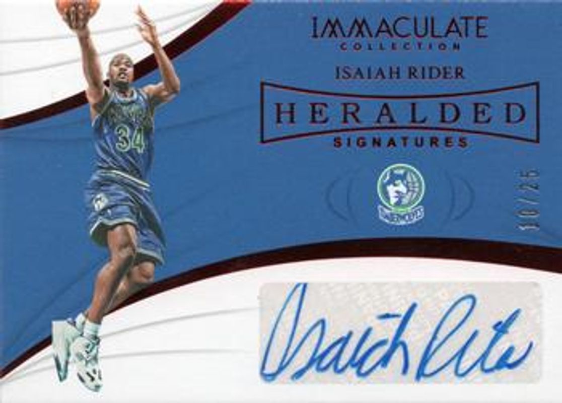 2018 Immaculate #HS-IRD Heralded Signatures - Red /25