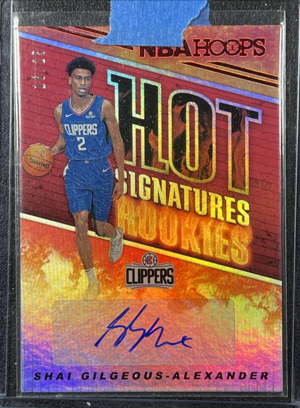 Shai Gilgeous-Alexander 2018 Hoops #HSR-SGA Red Hot Signatures Rookies ...