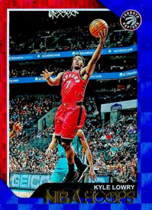 2018 Hoops #16 Blue Checkerboard /75