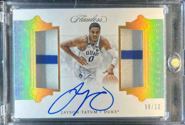2018 Flawless Collegiate #DDMA-JT Dual Diamond Memorabilia Autographs - Gold /10