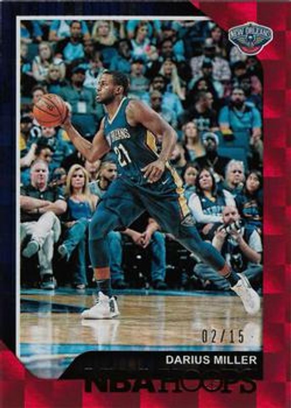 2018 Hoops #221 Red Checkerboard /15
