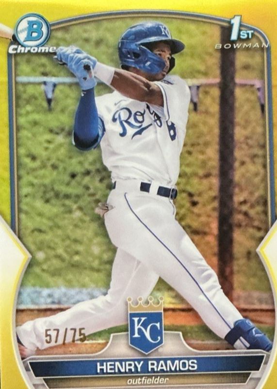 2023 Bowman #BCP-96 Chrome Prospects - Yellow Refractor /75 (1st)