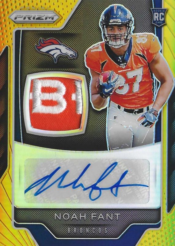 2019 Prizm #RPA-NF Rookie Patch Auto - Gold /10