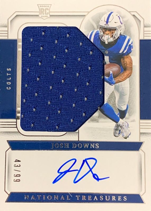 Josh Downs 2023 National Treasures #17 Rookie Material Signatures /99 RAW