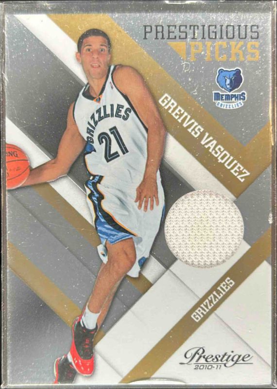 2010 Prestige #27 Prestigious Picks Materials - Gold /99