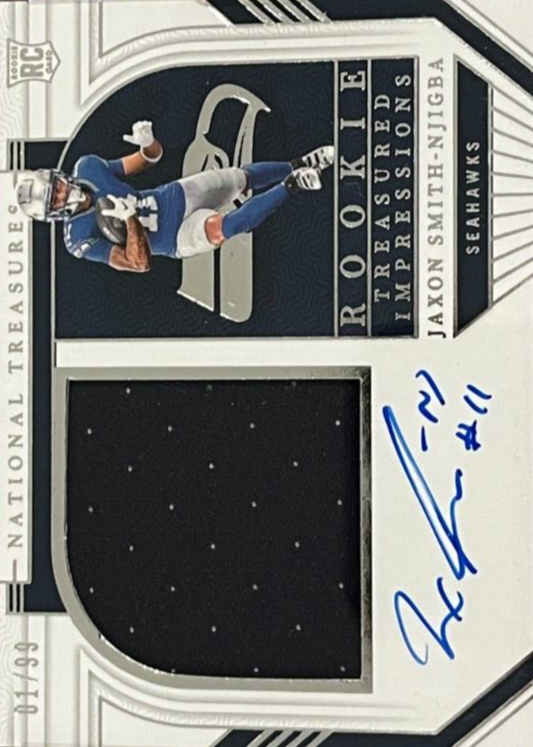 Jaxon Smith-Njigba 2023 National Treasures #TI-JSN Rookie Treasured ...