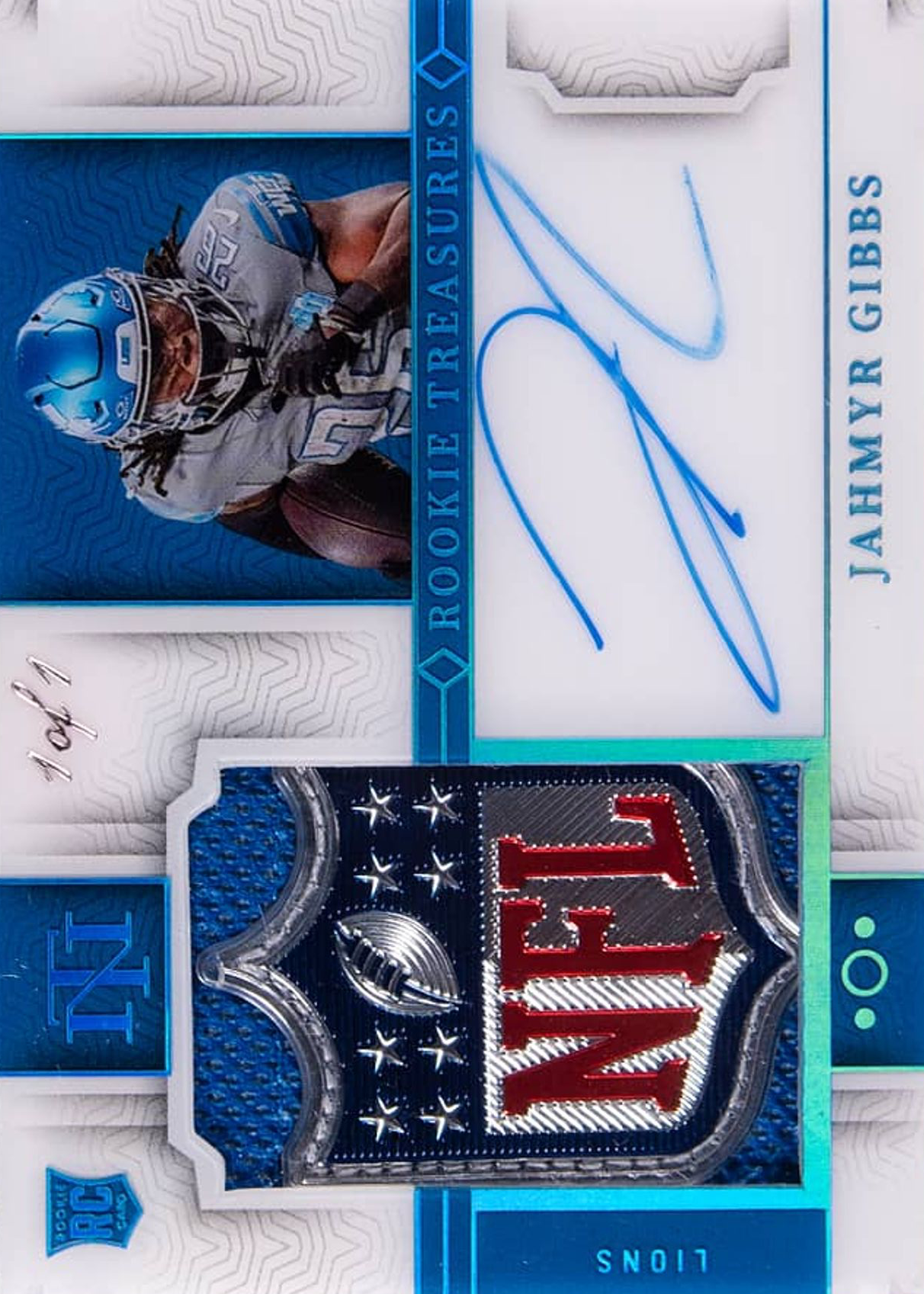 Jahmyr Gibbs 2023 National Treasures #RTS-JGS Rookie Treasures