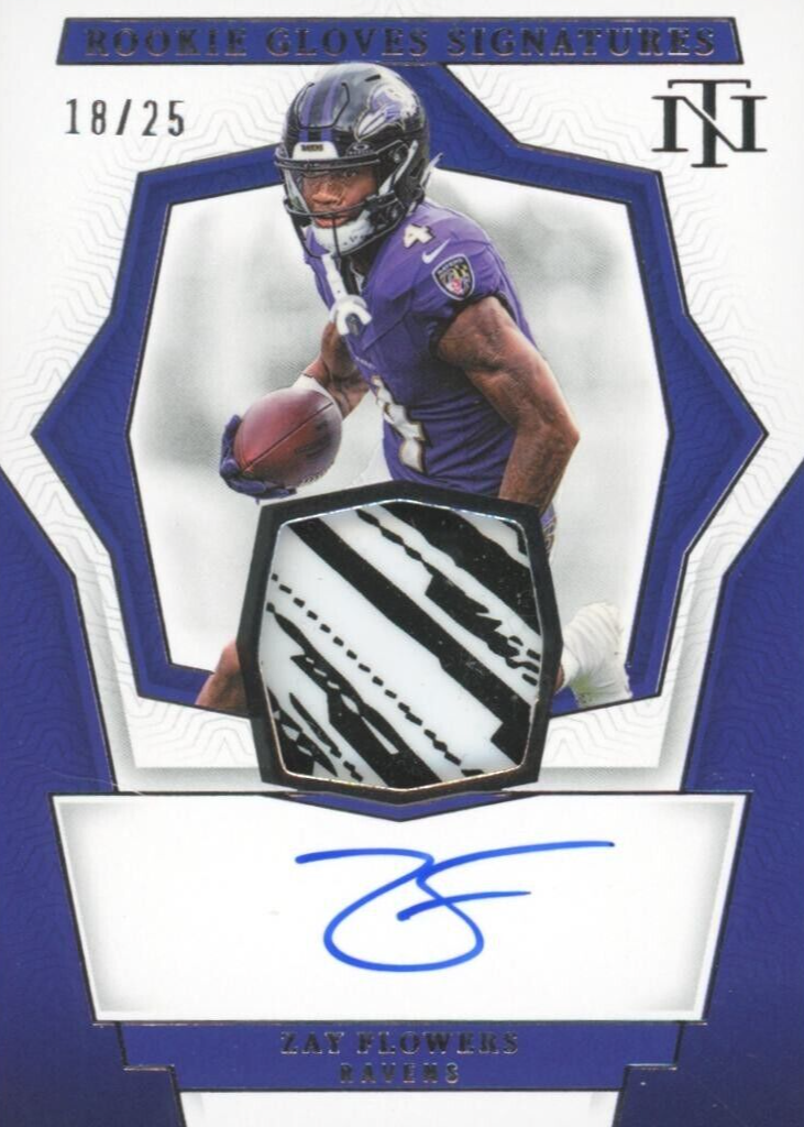 Zay Flowers 2023 National Treasures #RGS-ZFS Rookie Gloves
