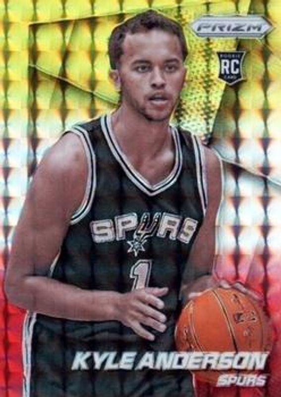 2014 Prizm #275 Yellow & Red Mosaic