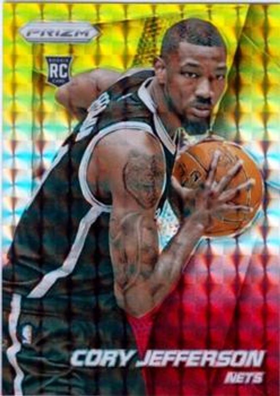 2014 Prizm #295 Yellow & Red Mosaic