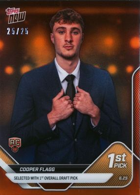 2025 Topps Now Draft #D1 Chrome - Orange Refractor /25