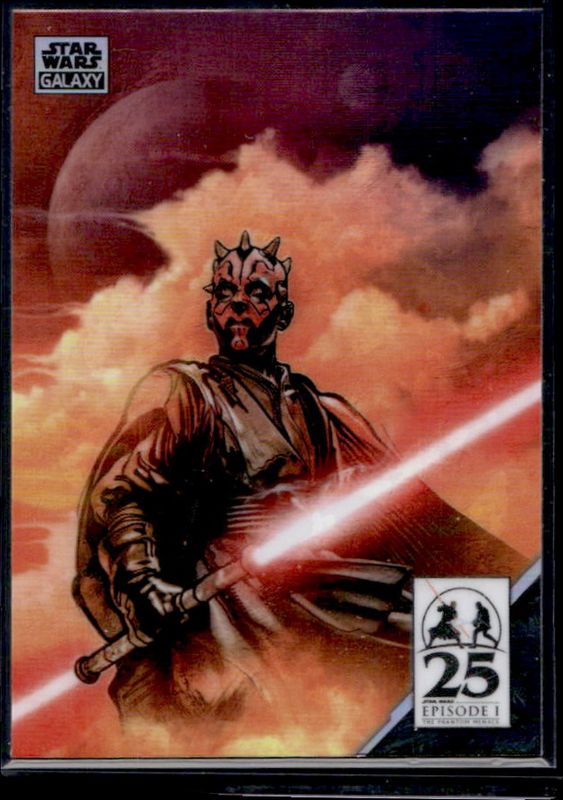 2024 Topps Chrome Star Wars Galaxy #AM-7 Phantom Menace 25th Anniversary: The Art of Darth Maul