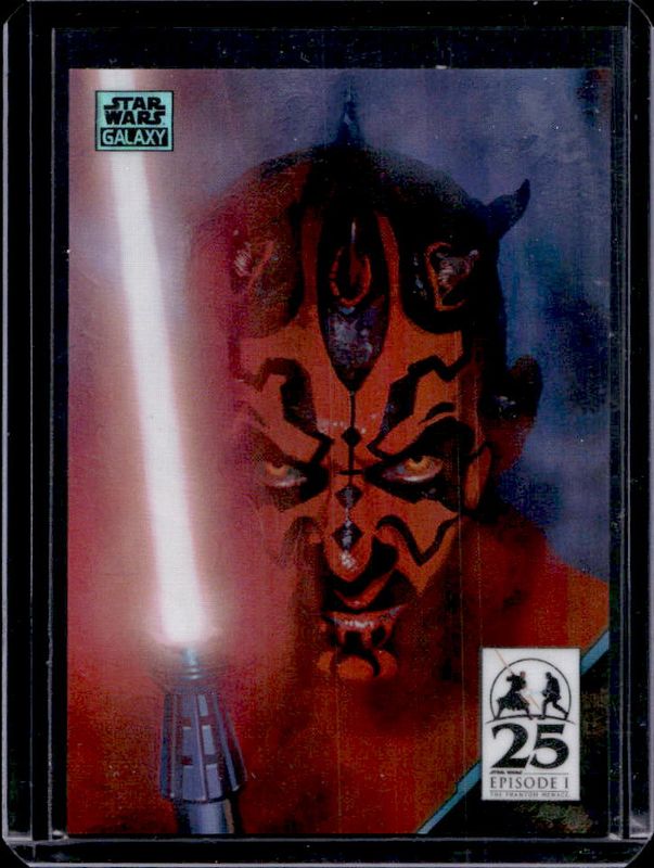 2024 Topps Chrome Star Wars Galaxy #AM-1 Phantom Menace 25th Anniversary: The Art of Darth Maul - Aqua Lava Refractor /175