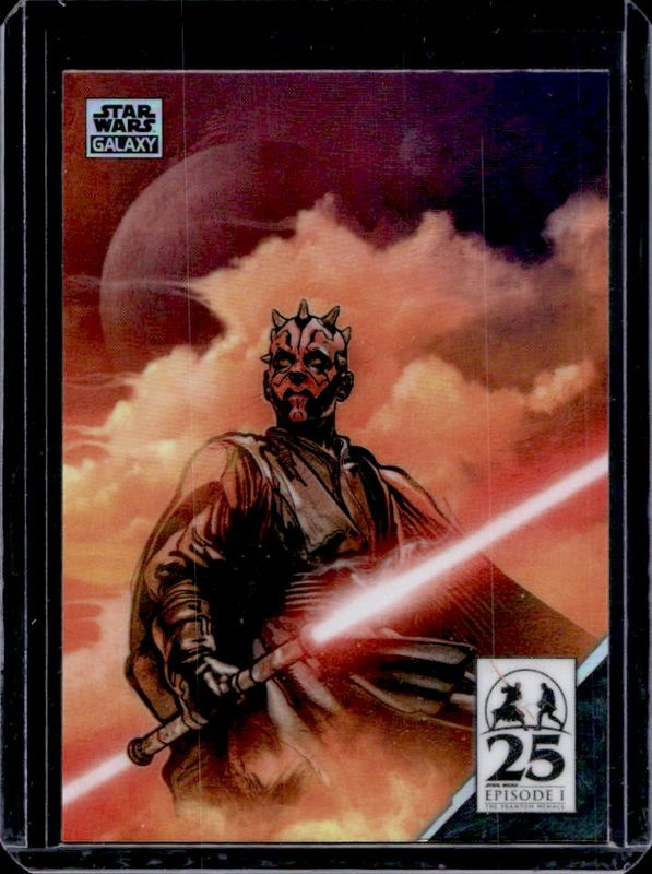 2024 Topps Chrome Star Wars Galaxy #AM-7 Phantom Menace 25th Anniversary: The Art of Darth Maul - Refractor