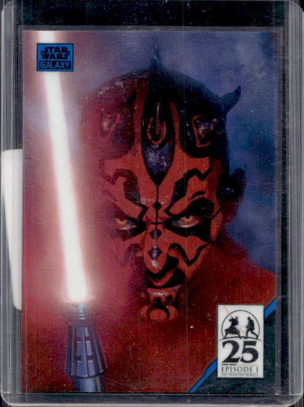 2024 Topps Chrome Star Wars Galaxy #AM-1 Phantom Menace 25th Anniversary: The Art of Darth Maul - Blue Refractor /150