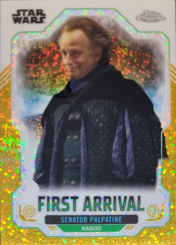 2024 Topps Star Wars Hyperspace #FA-7 First Arrival - Gold Galactic Dust Refractor /50
