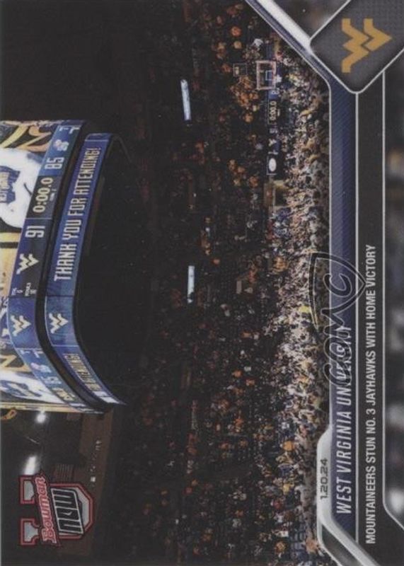 West Virginia University Men's Basketball 2023 Bowman U Now #37 Base (Print Run: 418) RAW