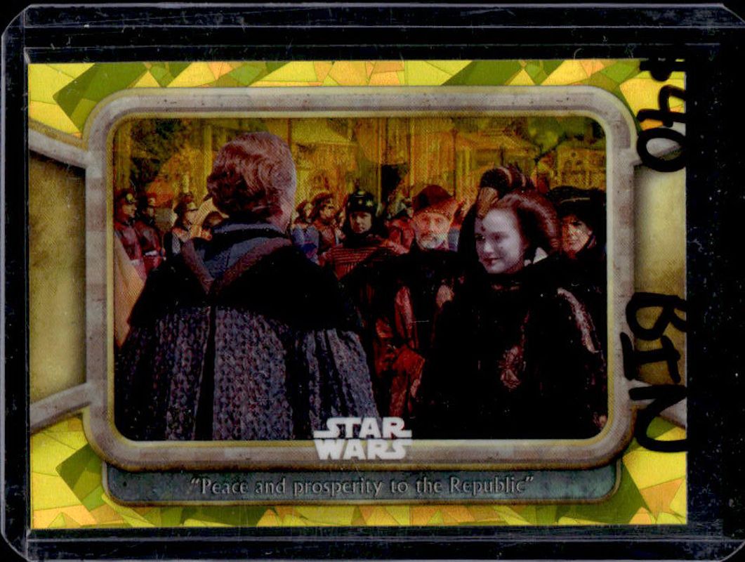 2024 Topps Chrome Sapphire Edition Star Wars: The Phantom Menace #93 Yellow /75
