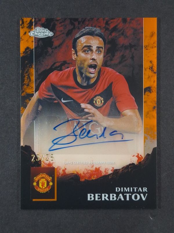 2024 Topps Chrome Manchester United Deluxe #SD-DB Speak of the Devil - Orange Refractor /25