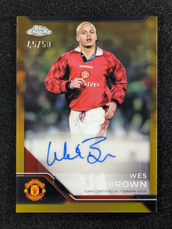 2024 Topps Chrome Manchester United Deluxe #CA-WB Chrome Autographs - Gold Refractor /50