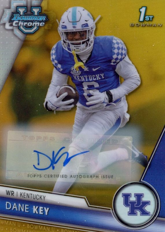 2023 Bowman Chrome University #80 Prospect Auto - Gold Refractor /50 (1st)