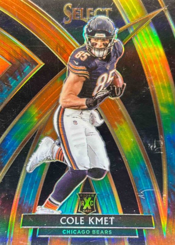 Cole Kmet 2019 Select #316 XRC Prizm - Tie-Dye /25 RAW
