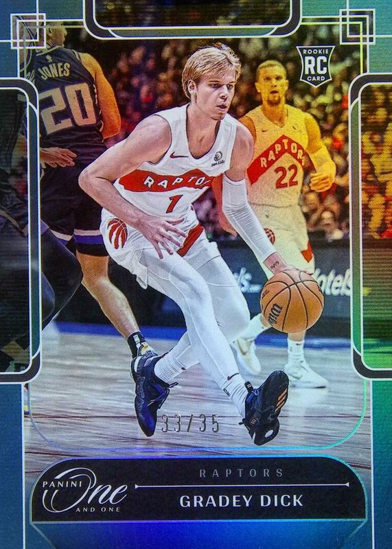 Gradey Dick 2023 One and One #102 Blue /35 Rookie RAW