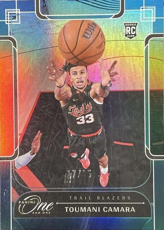 Toumani Camara 2023 One and One #108 Blue /35 Rookie RAW
