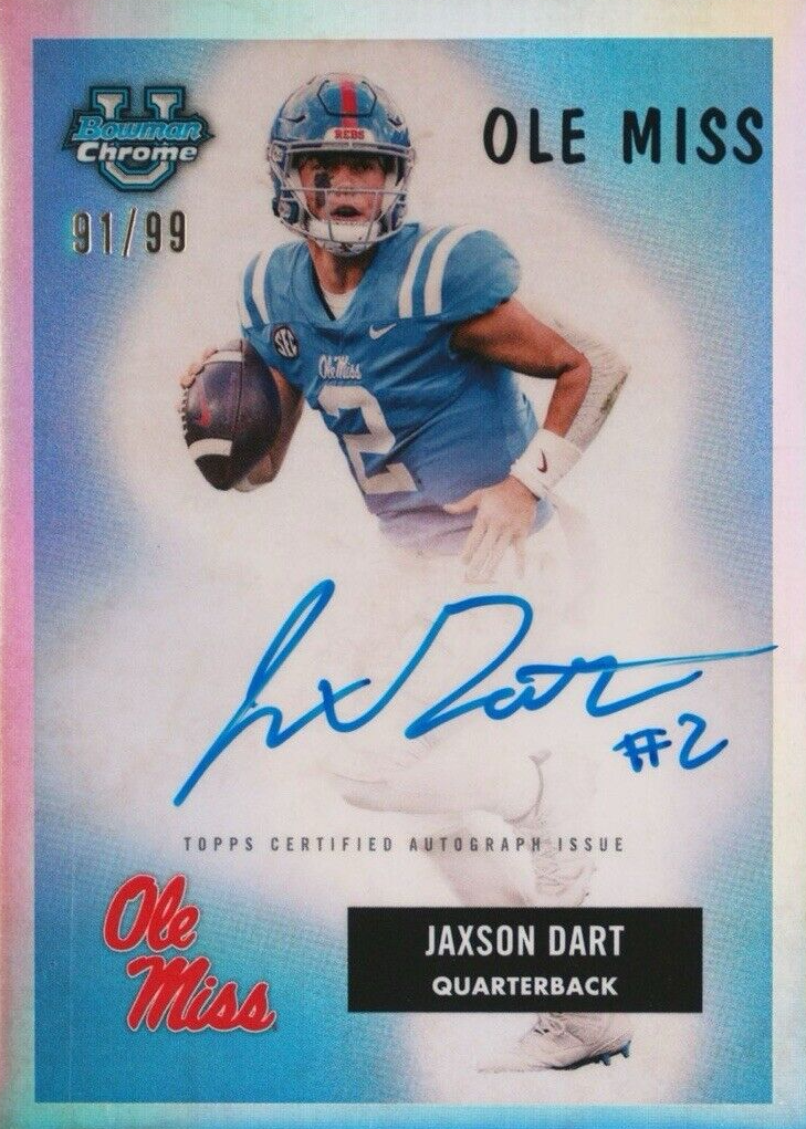 Jaxson Dart 2023 Bowman Chrome University #55B-JD 1955 Bowman