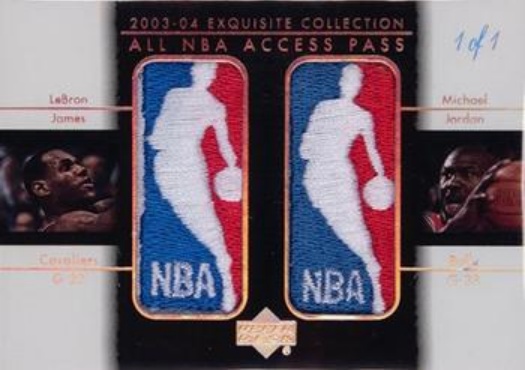 LeBron James / Michael Jordan All-NBA Access Press Patches #NBA-JJ front scan.