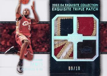 LeBron James Exquisite Triple Patch #E3P-LJ front scan.