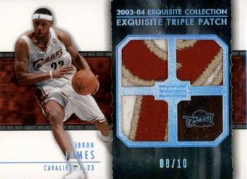 LeBron James Exquisite Triple Patch #E3P-LJ1 front scan.