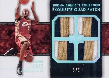 LeBron James Exquisite Quad Patch #E4P-LJ front scan.