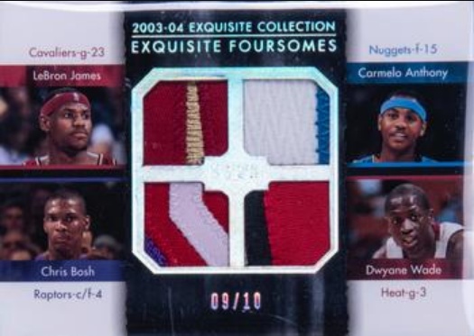 LeBron James / Carmelo Anthony / Chris Bosh / Dwyane Wade Exquisite Foursomes #JABW front scan.