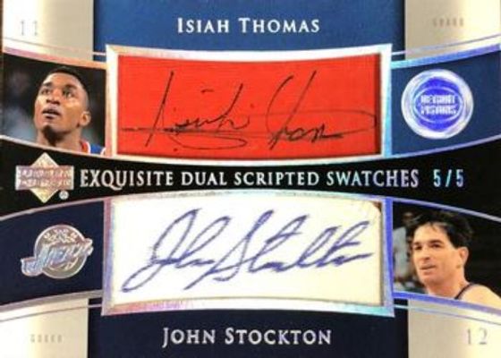 2004 Upper Deck Exquisite Collection #SS2-TS Dual Scripted Swatches /5