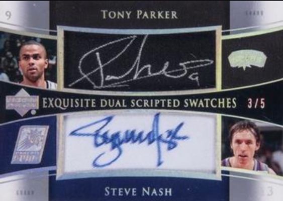 2004 Upper Deck Exquisite Collection #SS2-PN Dual Scripted Swatches /5