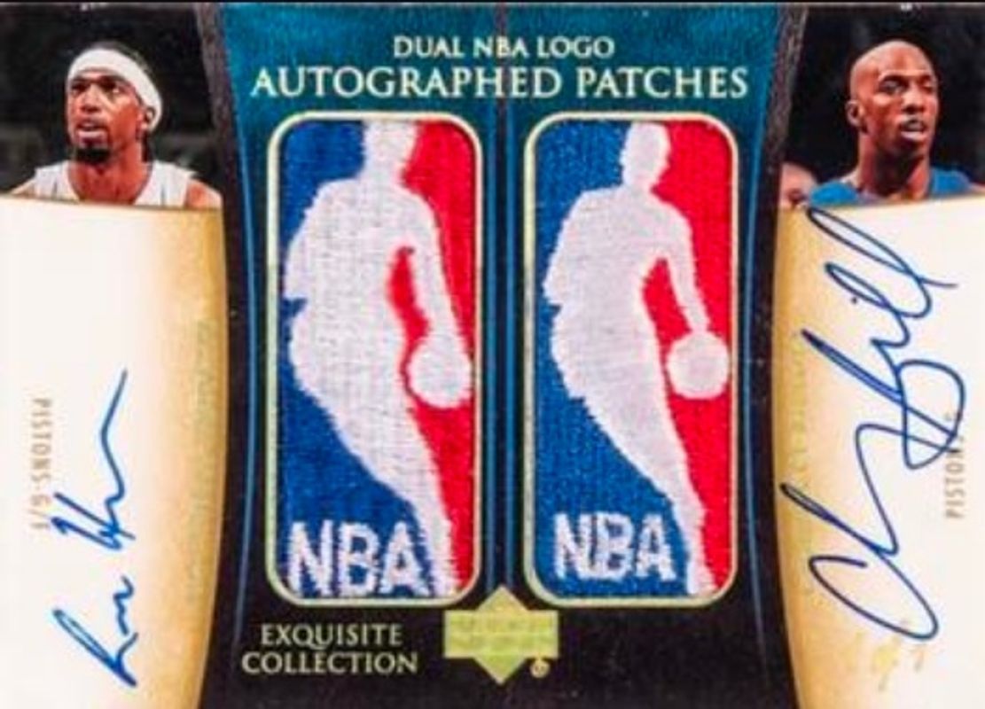 2004 Upper Deck Exquisite Collection #RH-CB Dual NBA Logo Autographed Patches /1